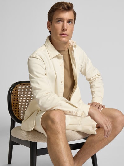 JOOP! Collection Regular fit overhemdjack met borstzak, model 'Kalan' Offwhite - 3