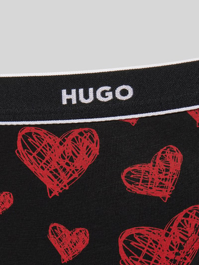 HUGO String mit Label-Bund Modell 'TRIPLET' Rot 2