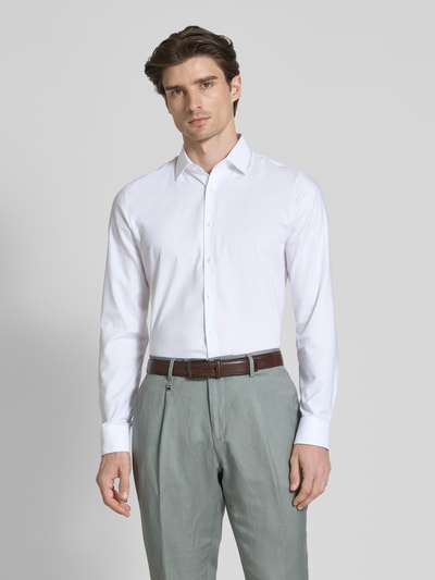 OLYMP No. Six Super slim fit zakelijk overhemd met kentkraag Wit - 4