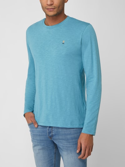 NO EXCESS Shirt met lange mouwen van katoen  Lichtblauw - 4