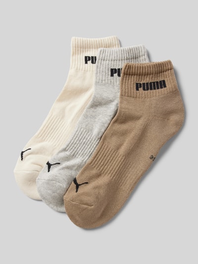 Puma Socken mit Label-Stitching Modell 'NEW GENERATION' im 3er-Pack Beige 1