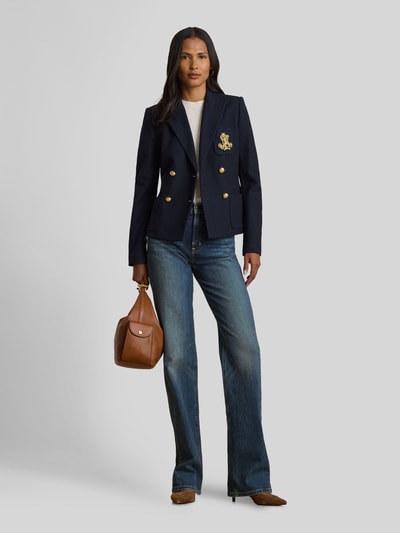 Lauren Ralph Lauren regular fit blazer van katoenmix Marineblauw - 1