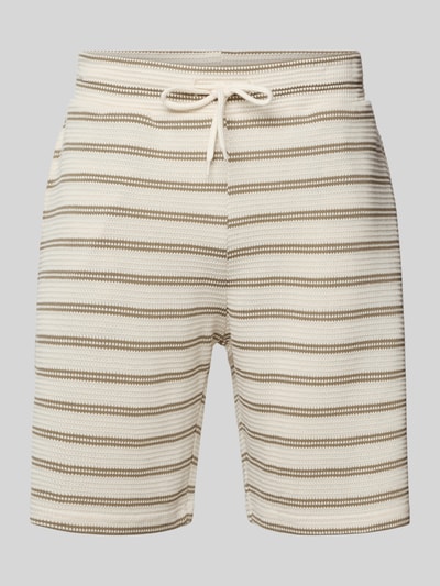Only & Sons Regular Fit Shorts mit Strukturmuster Modell 'IAN' Beige 2