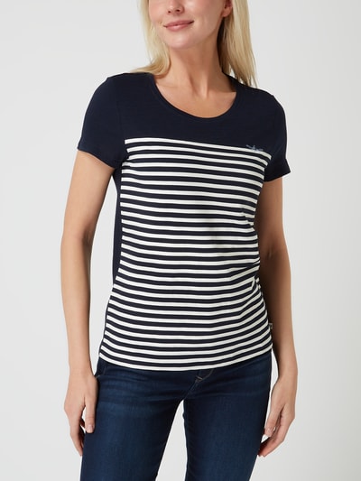 Tom Tailor Denim T-Shirt mit Streifenmuster  Dunkelblau 4