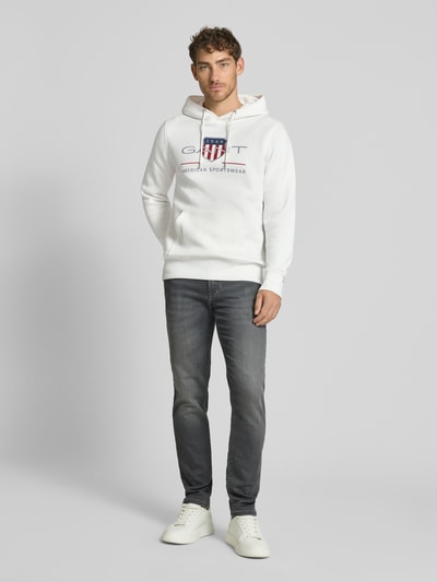 Gant Hoodie met labelstitching, model 'ARCHIVE SHIELD' Offwhite - 1