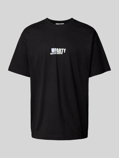 Vertere T-shirt met labelprint, model 'INVITE' Zwart - 2