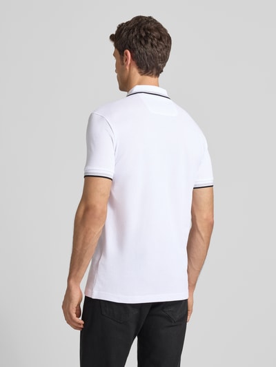 BOSS Green Regular Fit Poloshirt mit Label-Stitching Modell 'Paddy' Weiss 5