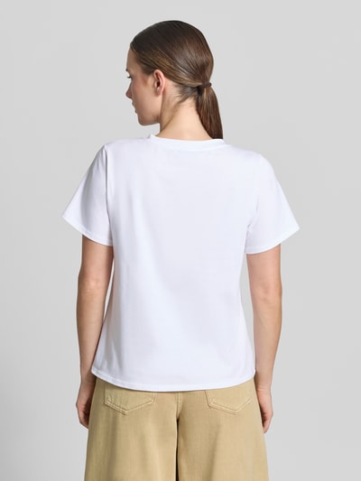 ZABAIONE T-shirt met motiefprint model 'Or44ange' Wit - 5