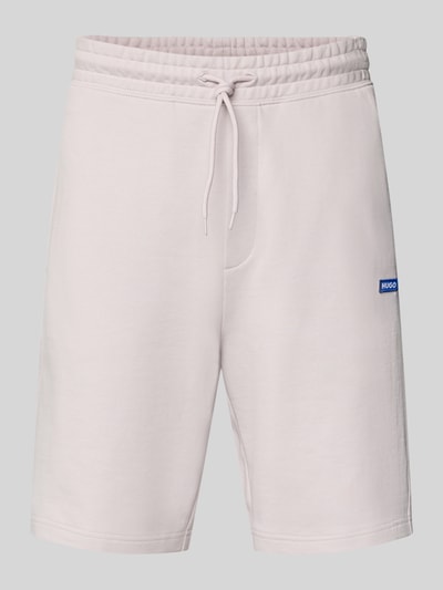 HUGO Blue Regular Fit Sweatshorts aus reiner Baumwolle Modell 'NASENSIO' Flieder 2