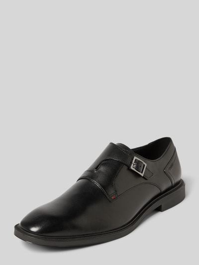 HUGO Monkstraps aus Leder mit Rollschließe Modell 'GRYFF' Black 1