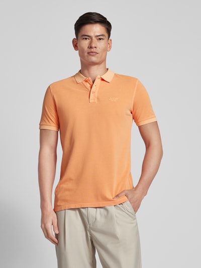 JOOP! Jeans Regular Fit Poloshirt im unifarbenen Design Modell 'Ambrosio' Orange 4