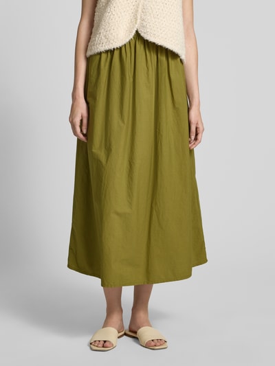 American Vintage Midirock mit elastischem Bund Modell 'BAILOW' Khaki 4