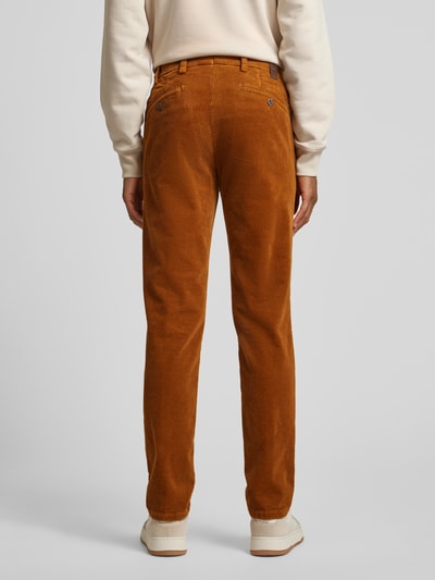 Mmx Slim fit corduroy broek met achterzakken, model 'Lupus' Camel - 5