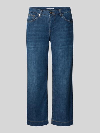 Produktfoto, Culotte mit Eingrifftaschen von MAC aus reiner Baumwolle im Denim-Look, verkürzte Passform, blaue Farbe, glatte Textur