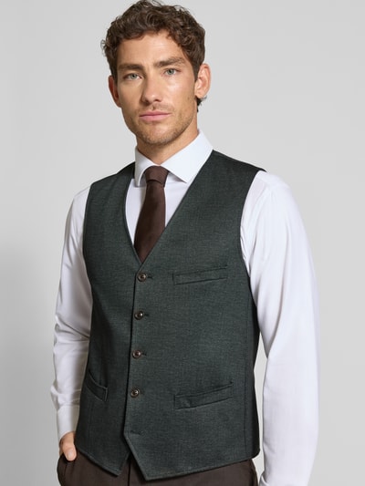 CG - Club of Gents Gilet met V-hals, model 'Mosley' Smaragdgroen - 3