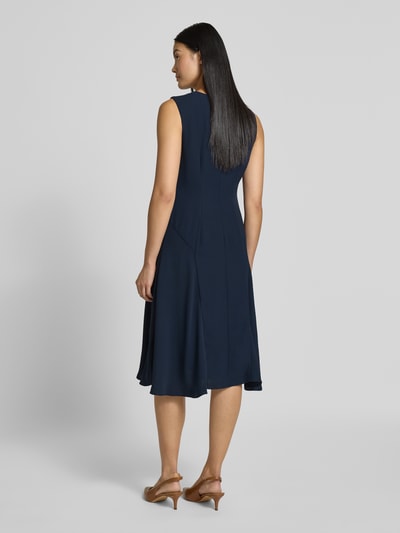 Lauren Ralph Lauren Knielanges Kleid mit Rundhalsausschnitt Modell 'MIAMEN' Marine 5