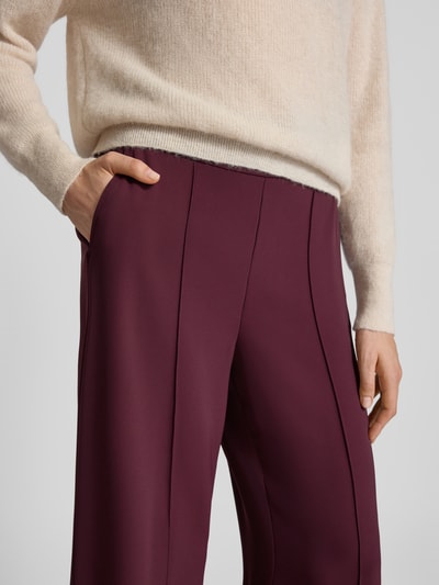 comma Spodnie materiałowe z elastycznym pasem Bordowy 3