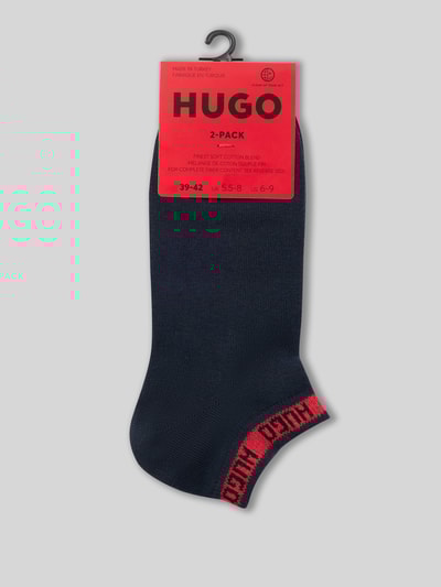 HUGO Sneakersokken van katoenmix in een set van 2 paar Marineblauw - 2