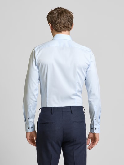 OLYMP No. Six Super Slim Fit Business-Hemd mit Strukturmuster Modell 'New York' Bleu 5