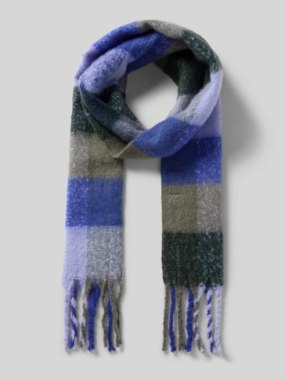 Pieces Schal mit Fransen Modell 'BEA' Hellblau 1