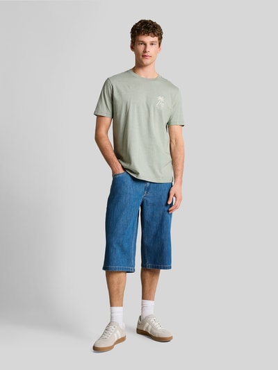 Tom Tailor Denim męski t-shirt o kroju regular fit z czystej bawełny Miętowy 1