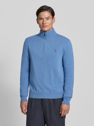 Polo Ralph Lauren Troyer o kroju regular fit z czystej wełny Jeansowy niebieski 4