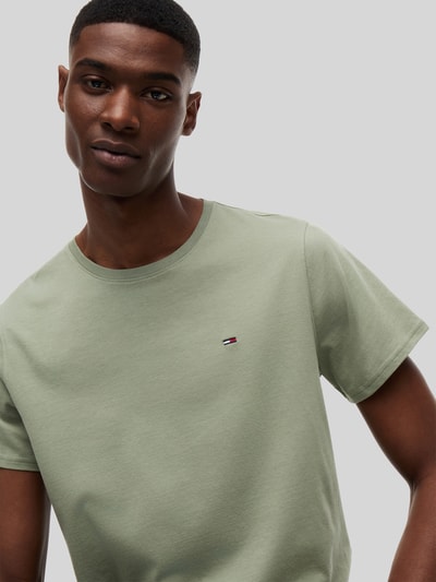 Tommy Jeans regular fit T-shirt van puur katoen Rietgroen - 3