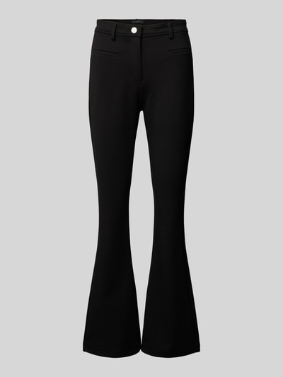 Guess Flared stoffen broek met strookzakken, model 'LENA SEXY' Zwart - 2