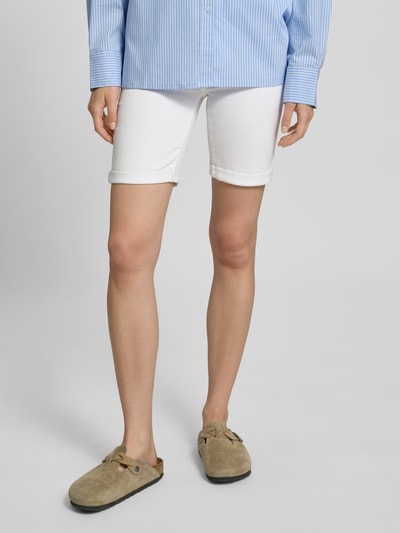 Only Slim Fit Jeansshorts mit fixiertem Umschlag Modell 'RAIN' Weiss 4