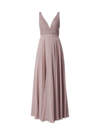 Mascara Abendkleid aus Chiffon mit Ziersteinbesatz  Mauve 2