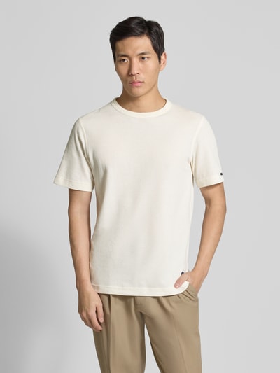 Tom Tailor Regular Fit T-Shirt aus Baumwoll-Mix Offwhite Melange 4