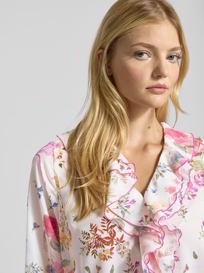 Only Regular Fit Bluse mit Volants Modell 'MILLA' Offwhite 3