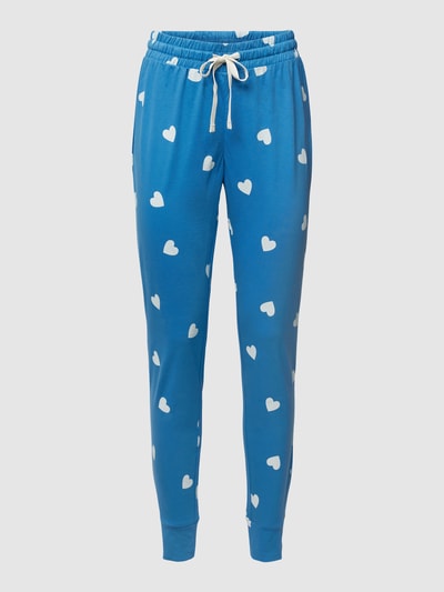 Jake*s Casual Pyjama-Hose mit Allover-Muster Blau 2