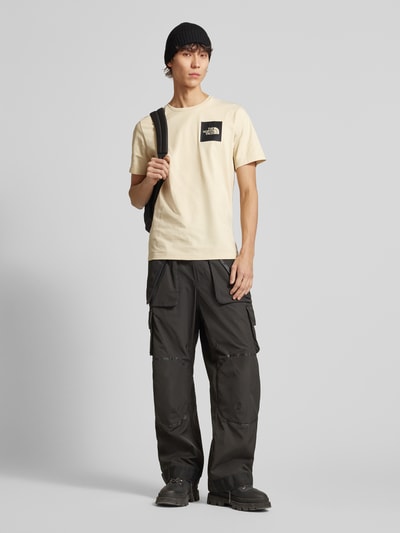 The North Face T-Shirt mit Label-Print Beige 1