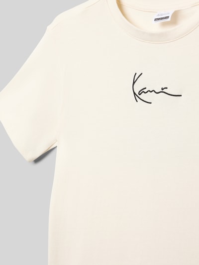 KARL KANI T-Shirt aus reiner Baumwolle mit Logo-Print Weiss 2