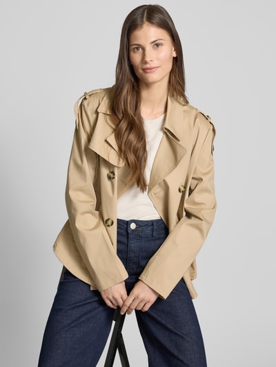 Amber & June Trenchcoat mit Leistentaschen Beige 3