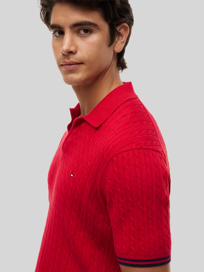 Tommy Hilfiger regular fit poloshirt van puur katoen Rood - 3