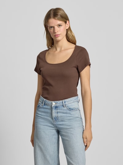 Levi's® T-Shirt mit Karree-Ausschnitt Mittelbraun 4