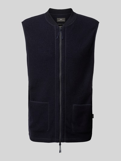 Fynch-Hatton Gilet van wol met labeldetail Marineblauw - 2