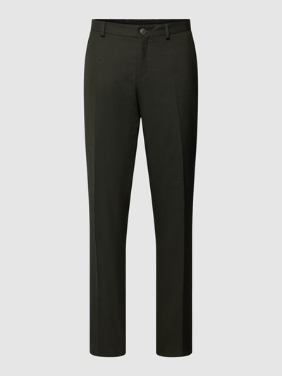 SELECTED HOMME Slim fit broek met persplooien Donkergroen - 2