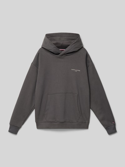 Tommy Hilfiger Teens Regular fit hoodie van katoenmix Grafiet - 1