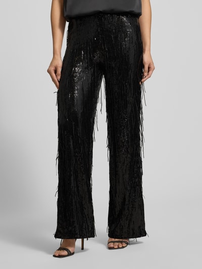 Milano Italy Stoffhose mit Paillettenbesatz Black 4