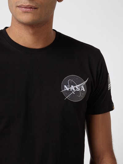 Alpha Industries 'SPACE SHUTTLE T' z haftem NASA  Czarny 3