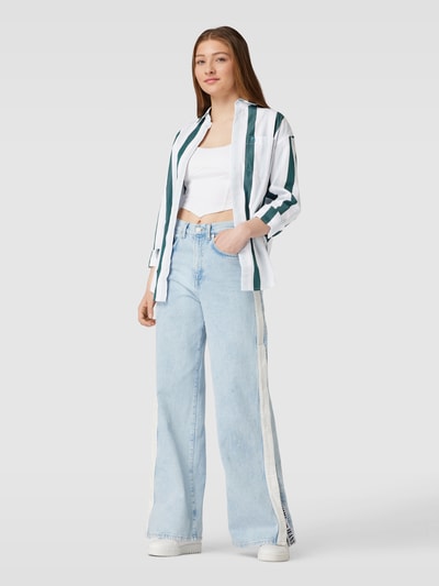Carhartt Work In Progress Hemdbluse mit Streifenmuster Modell 'Elcano' Gruen 1