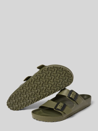 Birkenstock Slides mit Dornschließe Modell 'Arizona' Oliv 4