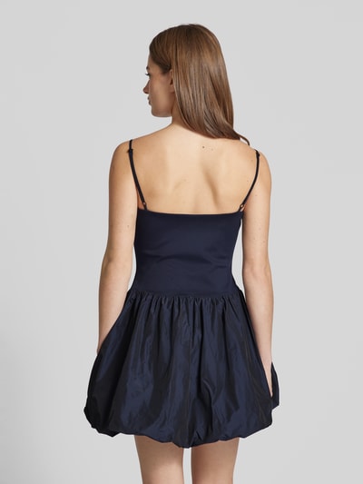 Swing Cocktailkleid mit Spaghettiträgern Dunkelblau 5