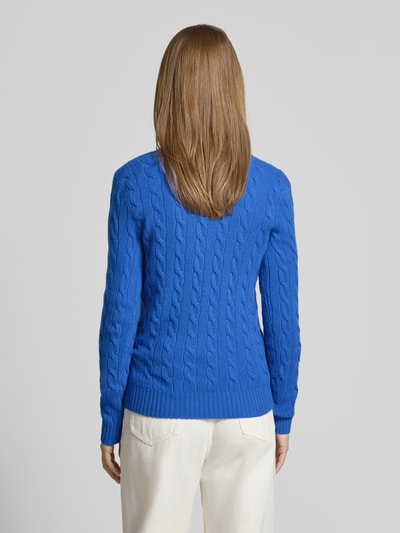 Polo Ralph Lauren Gebreide pullover met kasjmier, model 'KIMBERLY' Koningsblauw - 5