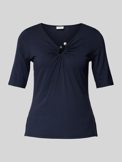 s.Oliver BLACK LABEL T-shirt met sierdetail Marineblauw - 2