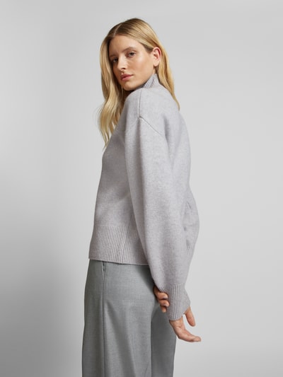 P&C* curated by Anouk Yve Gebreide pullover met opstaande kraag - capsulegarderobe Lichtgrijs gemêleerd - 5