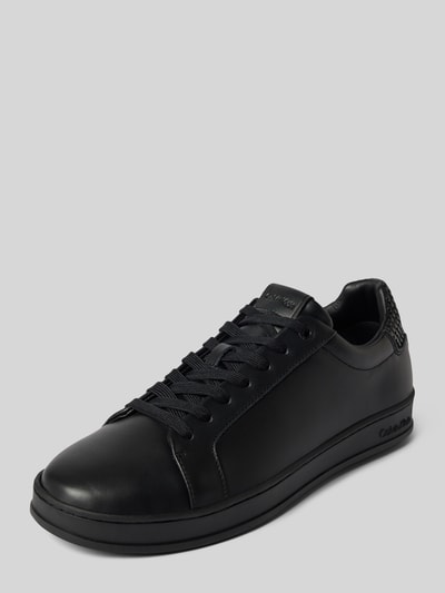 CK Calvin Klein Ledersneaker mit Label-Badge Black 1